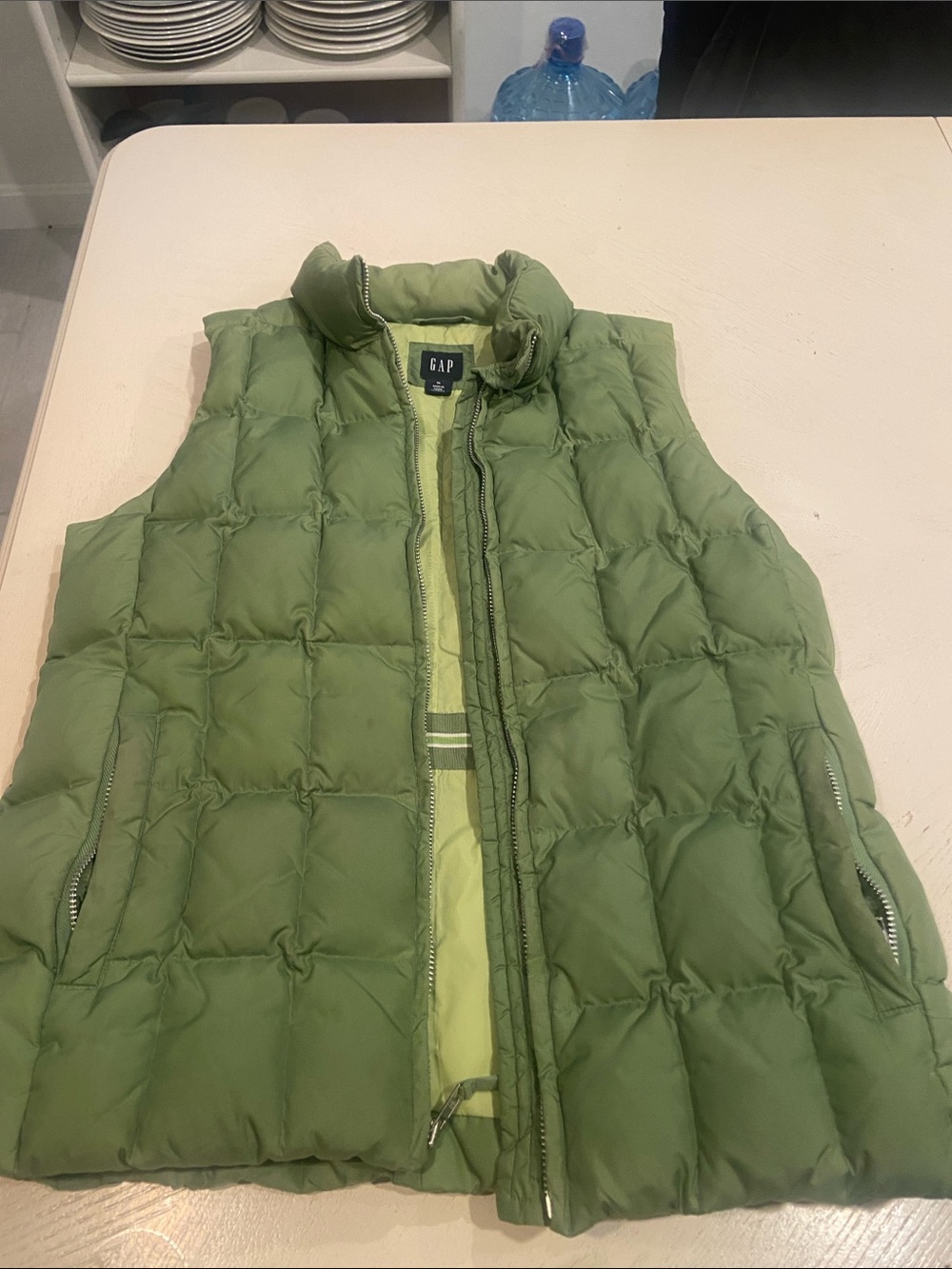 GAP Women’s  Light Green Quilted Puffer Vest